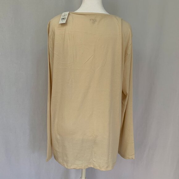 LOFT Cotton V-neck Long Sleeve Tee - Picture 8 of 12